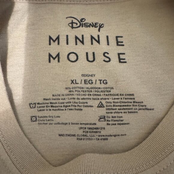 Handmade One of a Kind Upcycled Minnie Mouse Long Sleeve Pullover Shirt - Picture 6 of 7